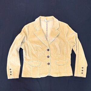 St. John's Bay Women's Petite L Beige Corduroy Tailored Blazer NWOT​